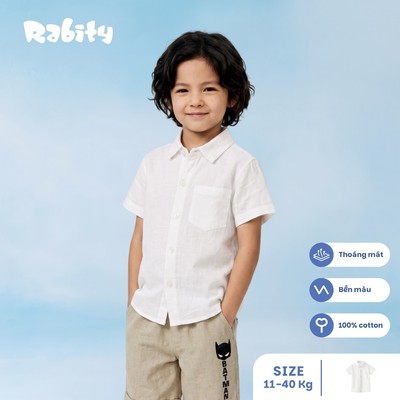   Áo sơ mi tay ngắn bé trai Rabity 902.900