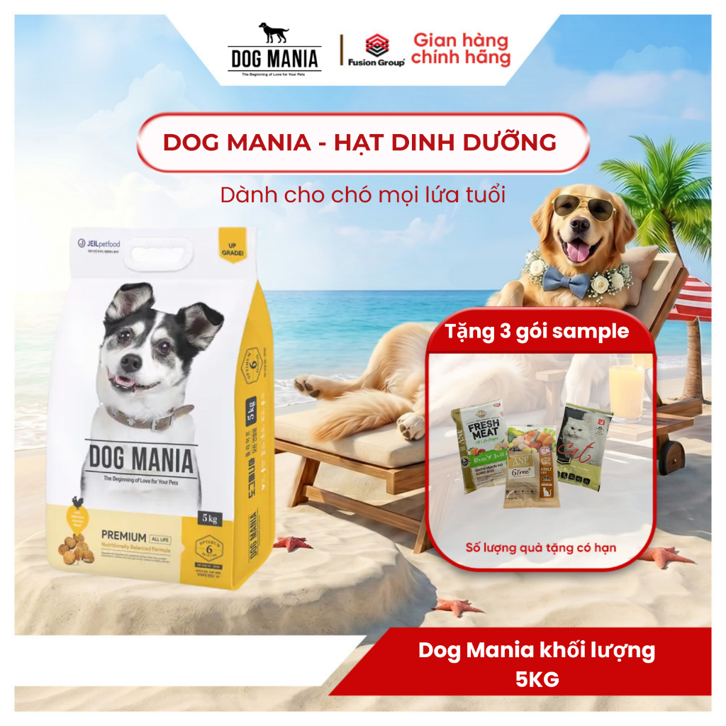 (5KG) DOG MANIA PREMIUM - Thức ăn cho chó mọi lứa tuổi