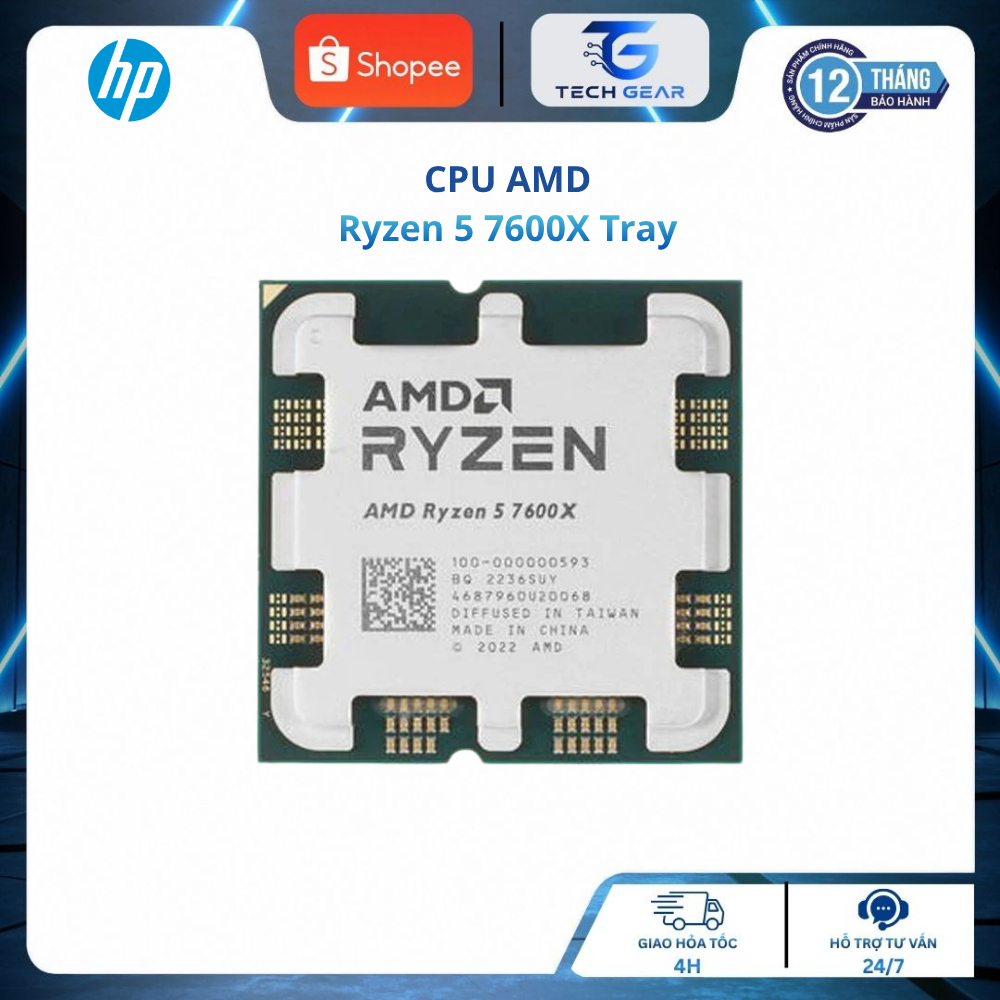 (FULL VAT)CPU AMD Ryzen 5 7600x new tray- Bảo hành 3 năm