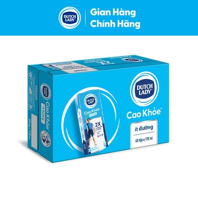 [KOL] Thùng 48 Hộp Sữa Dinh Dưỡng Dutch Lady Cao Khỏe Ít Đường 48x170ml