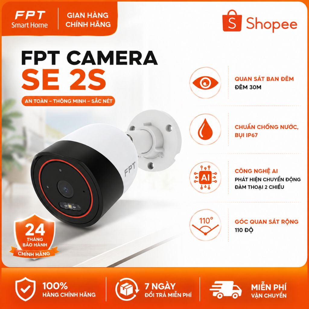 Camera Ngoài Trời FPT SE 2S FPT Smart Home