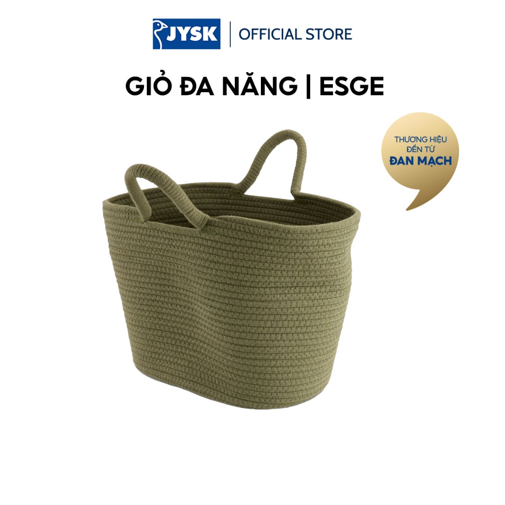 Giỏ đa năng | JYSK ESGE | PP/polyester | xanh olive đậm | R30xD41xC30cm