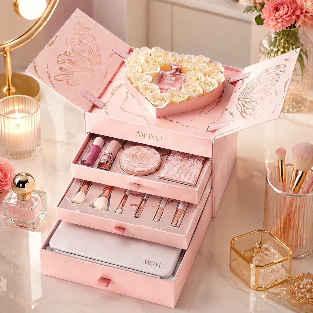MEIYU Blossom Beauty Bộ Trang Điểm 12 Món All In One Hộp Quà Mỹ Phẩm Cao Cấp Bộ Makeup Đa Năng Cho N