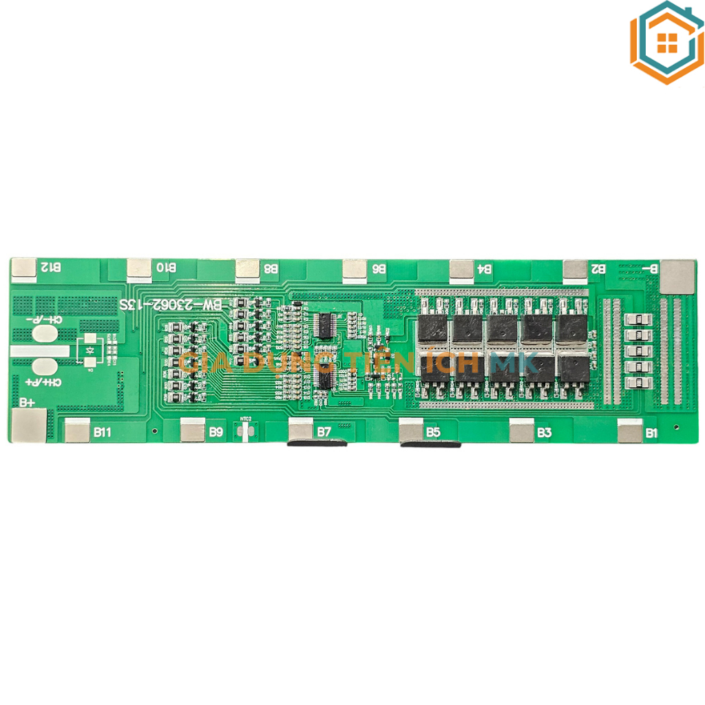 Mạch 13S 14S 40A 48V (54.6V-58.8V) BW bảo vệ pin 18650 Li-ion 3.7V (Khung thẳng)