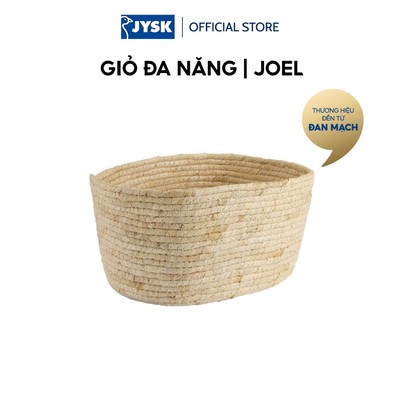 Giỏ đa năng | JYSK JOEL | lá ngô/polyester | màu tự nhiên | R24xD30xC16cm