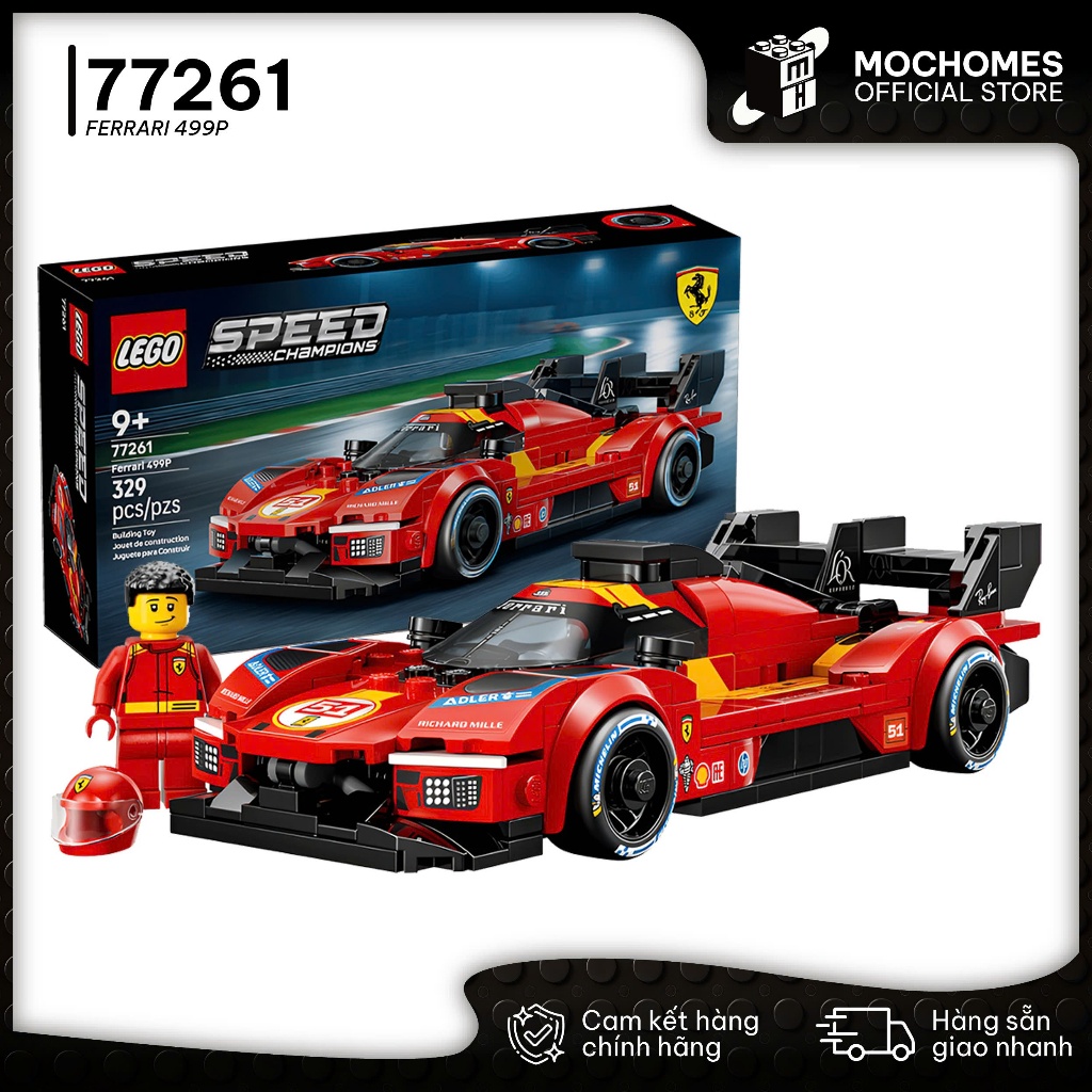 Đồ chơi lắp ghép Speed Champion LEGO 77261 Ferrari 499P