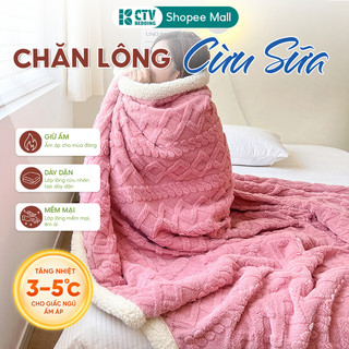 Chăn cừu, Chăn Lông Cừu Sữa TAFU CTV , Làm Ấm Nhanh, Phiên Bản 2025 siêu đẹp - Size 2m x 2m3