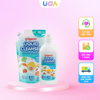 Nước rửa bình sữa và rau củ Pigeon hương tự nhiên - 650ml/700ml