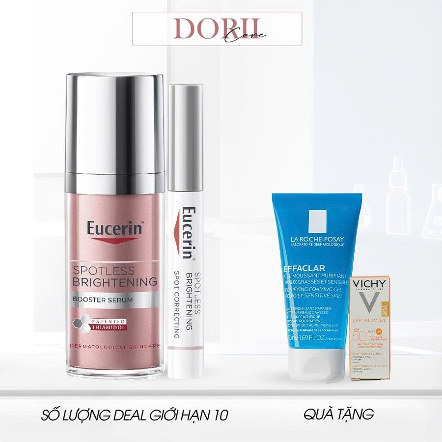 Eucerin Tinh chất & bút chấm giảm thâm nám  Spotless Brightening Booster Serum (30ml + 5ml) Tặng srm