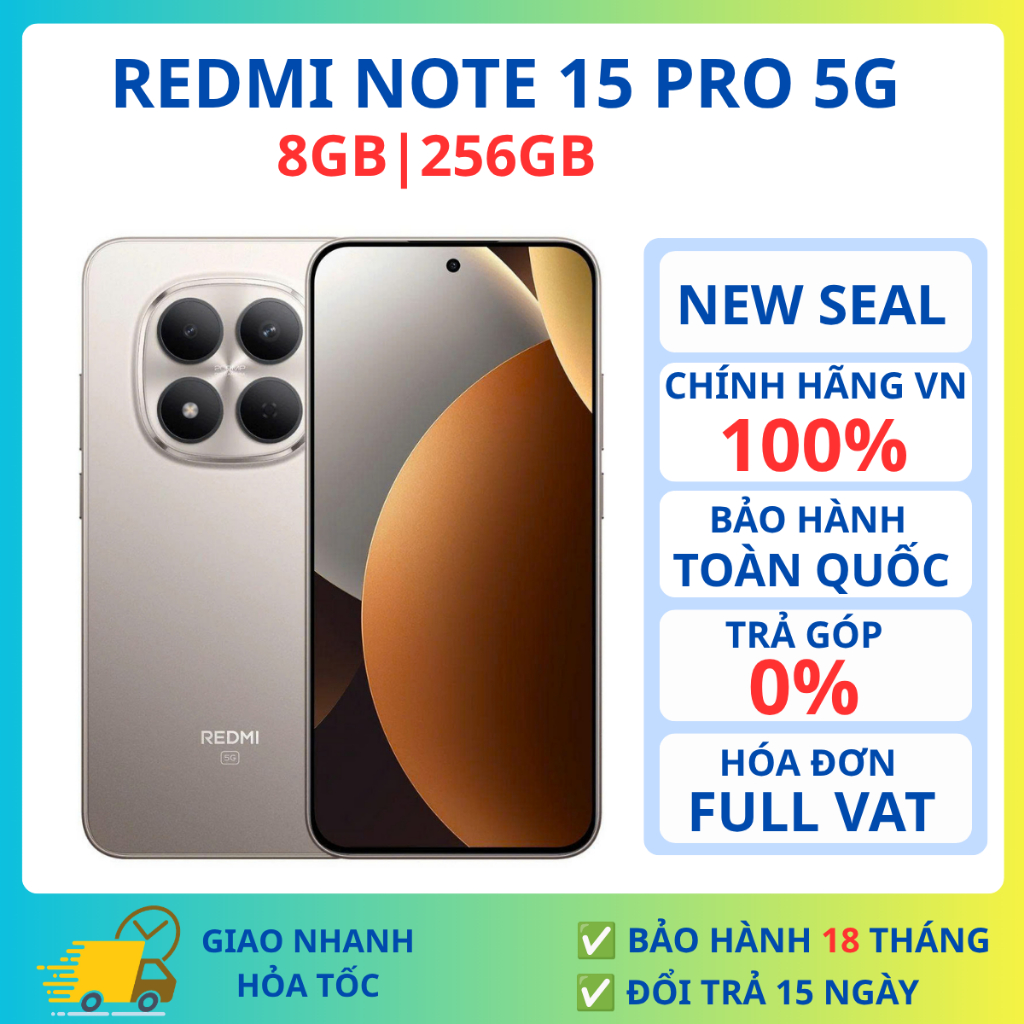 Điện Thoại Xiaomi Redmi Note 15 Pro 5G 256GB - Hàng Việt Nam Chính Hãng