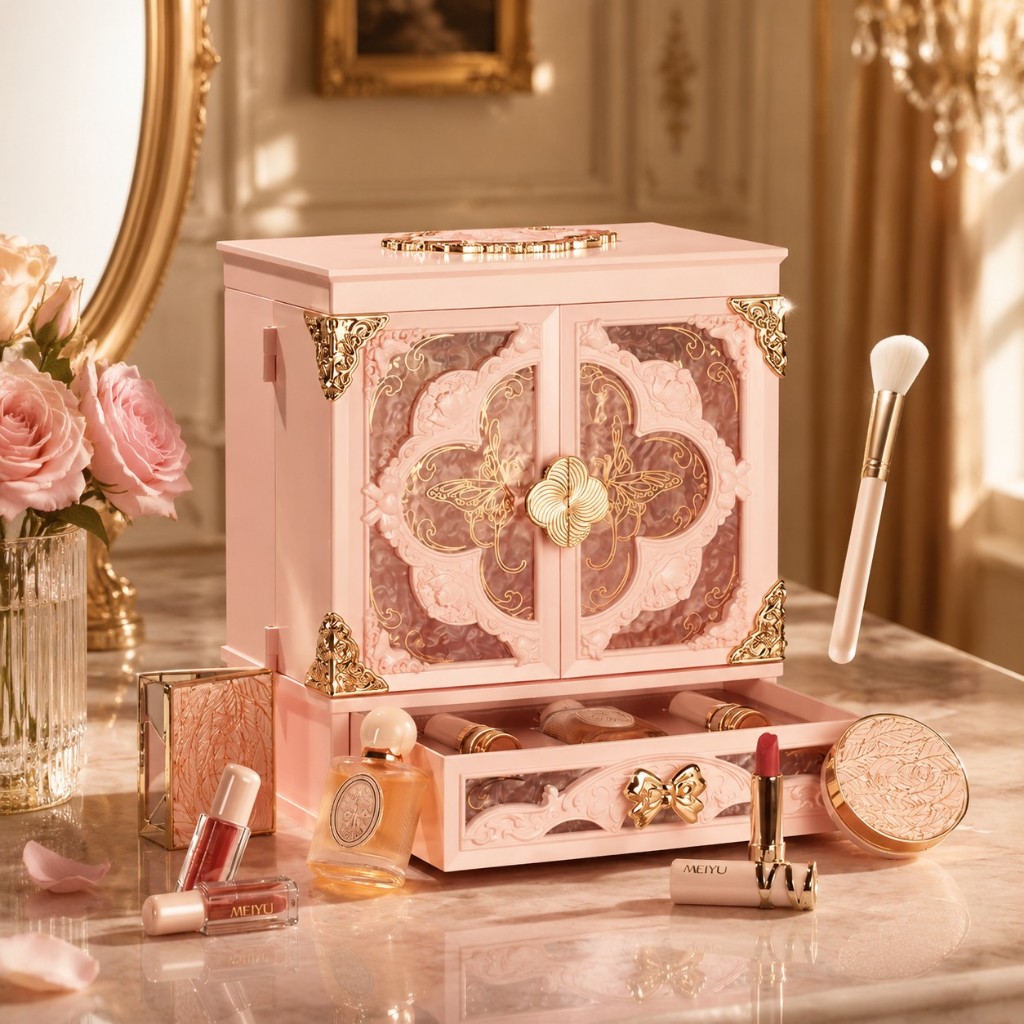 MEIYU Royal Vintage Bộ Trang Điểm Quà Tặng 14 Món Hộp Mỹ Phẩm Phong Cách Cung Điện Cao Cấp Cho Nữ