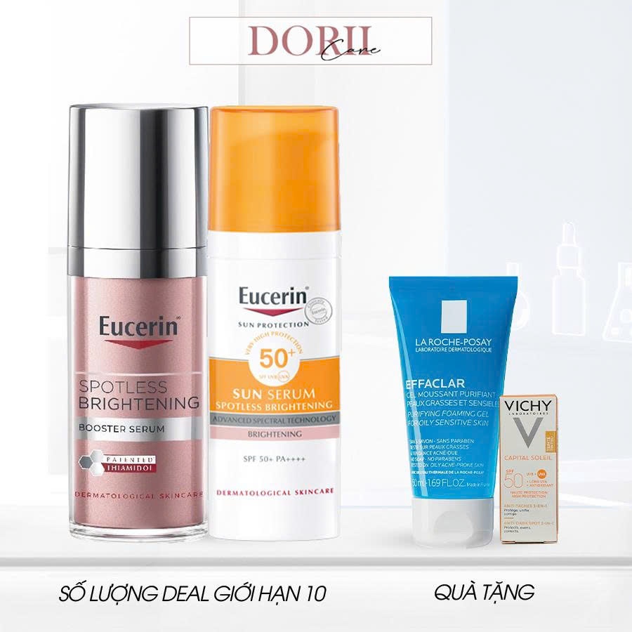 Kem chống nắng & Tinh chất giảm thâm nám, dưỡng sáng Eucerin Spotless Brightening Booster Serum 30ml