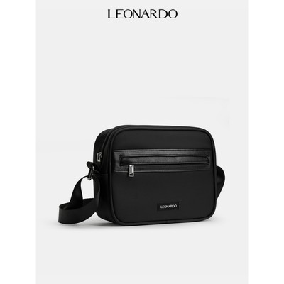 Túi đeo chéo nam Leonardo vải Oxford chống thấm phối da Microfiber thời trang Oxford - Túi Hộp Oxford