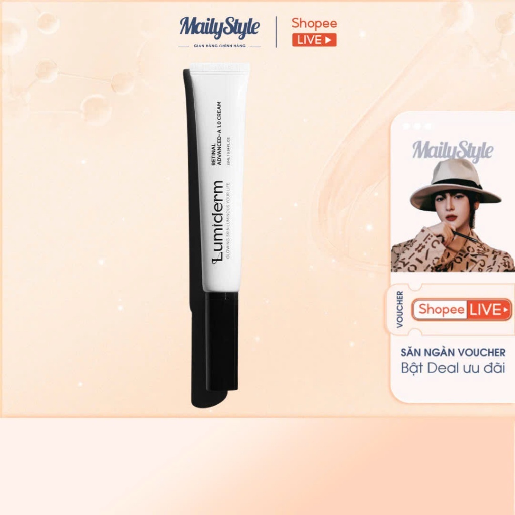 M812_ Combo (02 Tuýp) M27 Kem Dưỡng Retinal Advance-A 1% Cream Lumiderm 25ml + (01 LỌ NHỎ) A132 Bột 