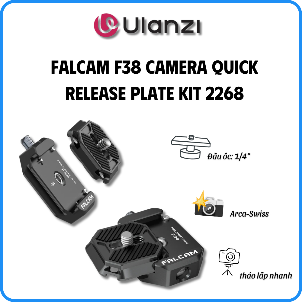 Falcam F38 Camera Quick Release Plate Kit 2268 - Bộ Đế Tháo Lắp Nhanh Cho Máy Ảnh - HÀNG CHÍNH HÃNG
