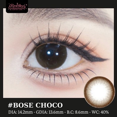 [SALE] Lens mắt Bose Choco màu nâu choco tự nhiên - size vừa, thương hiệu Babiee, hsd 12 tháng
