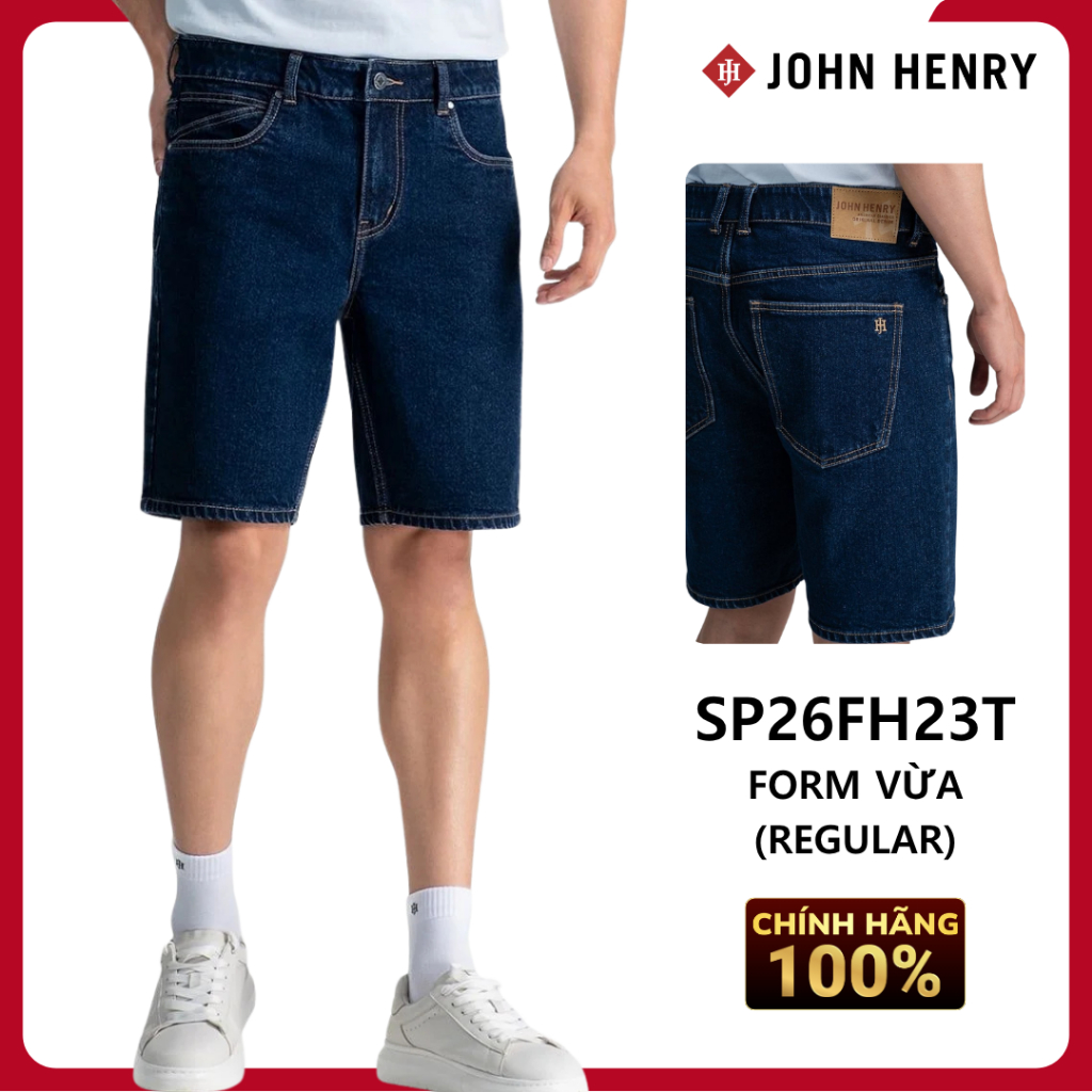 JOHN HENRY - SP26FH23T-AKJN - Quần Short Jean Nam - Trẻ Trung, Năng Động