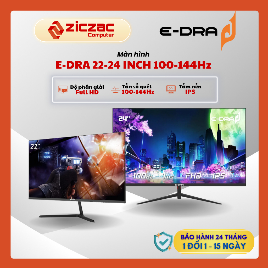 [Hỏa tốc] Màn hình Edra 22-24 inch 100Hz 120hz 144Hz IPS FullHD mỏng nhẹ cực đẹp - Chính hãng