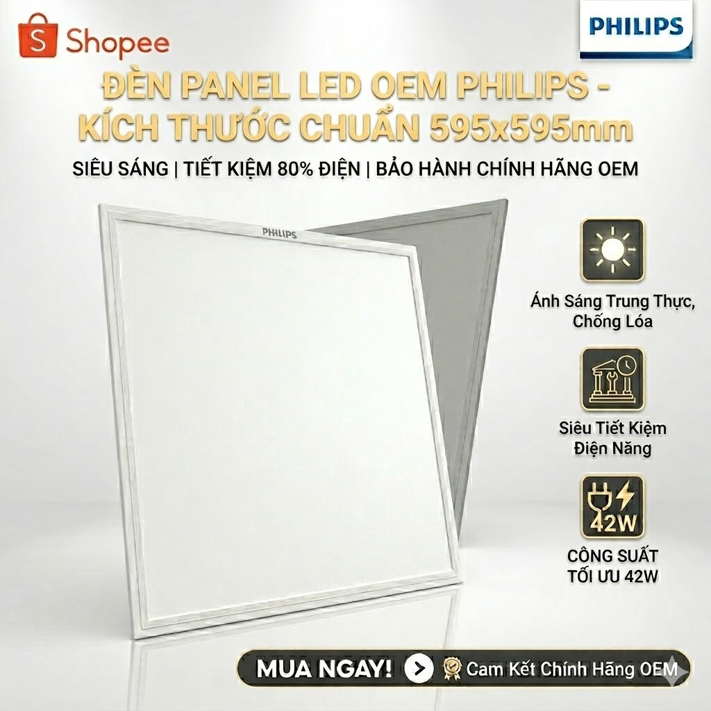 Đèn LED panel 600x600 42W OEM Philips