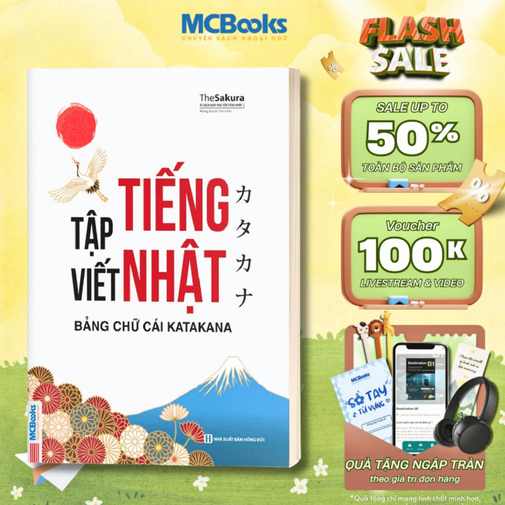 Sách - Tập Viết Tiếng Nhật: Bảng Chữ Cái Katakana - Mcbooks Chính Hãng