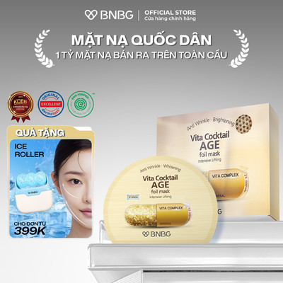 Combo 10 Mặt Nạ BNBG Hỗ Trợ Chống Lão Hóa, Giảm Nếp Nhăn BNBG Vita Cocktail Age Foil Mask 30mlx10