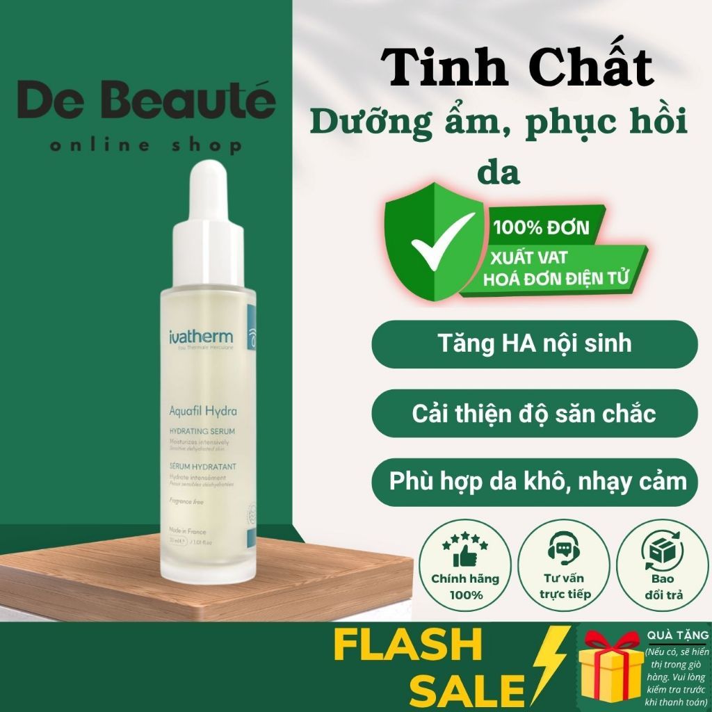 [LIVE] Serum Cấp Ẩm, Dịu Da Ivatherm Aquafil Hydra Hydrating 30ml