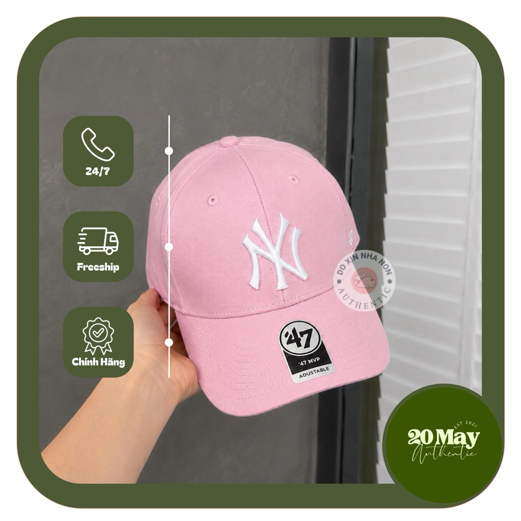[SALE] Nón 47 Brand NY MVP Logo Thêu Form Chuẩn Unisex Mũ Lưỡi Trai Nam Nữ Freesize
