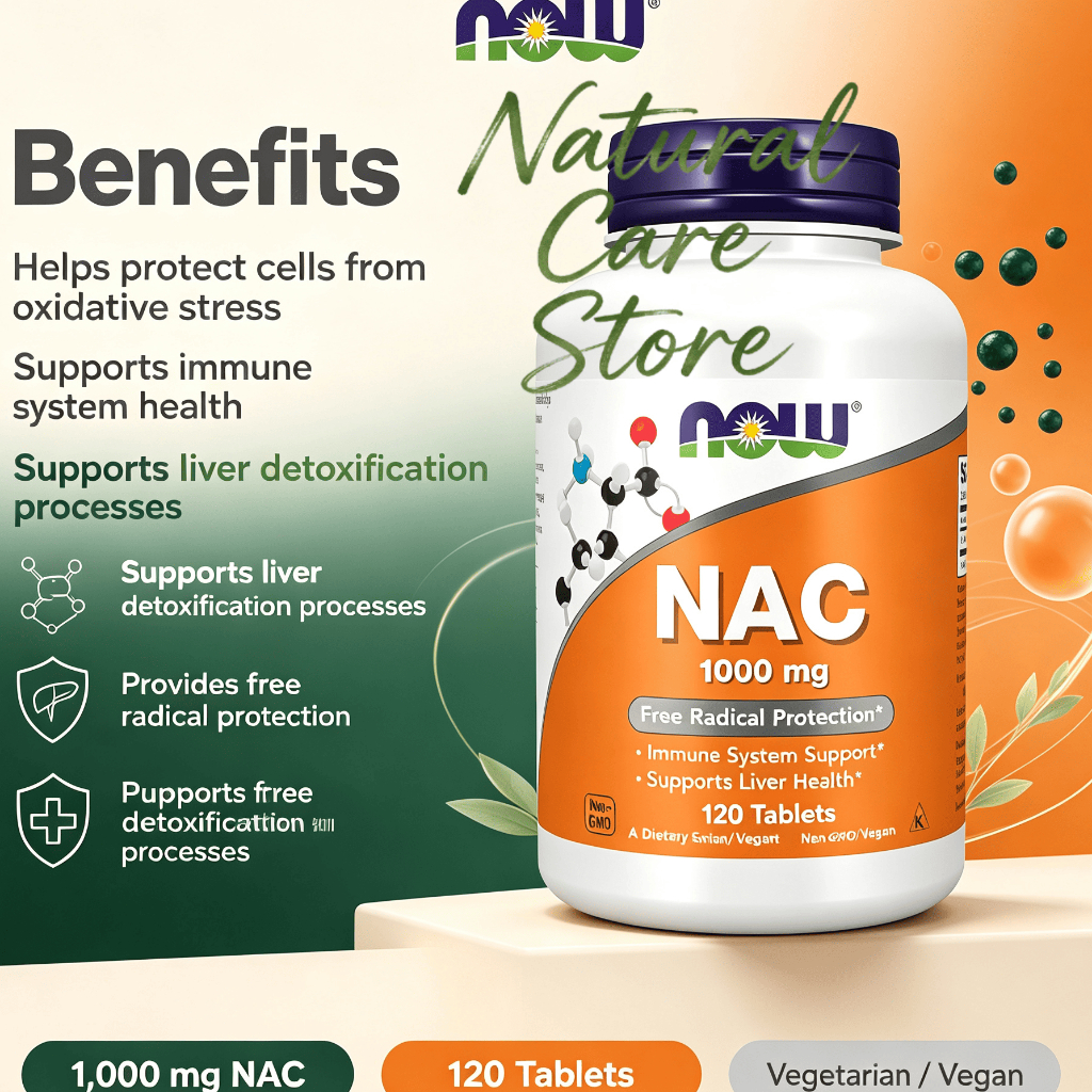 【Nhập khẩu từ Mỹ】Viên uống NOW Foods NAC 1000mg N-Acetyl Cysteine 120 Viên