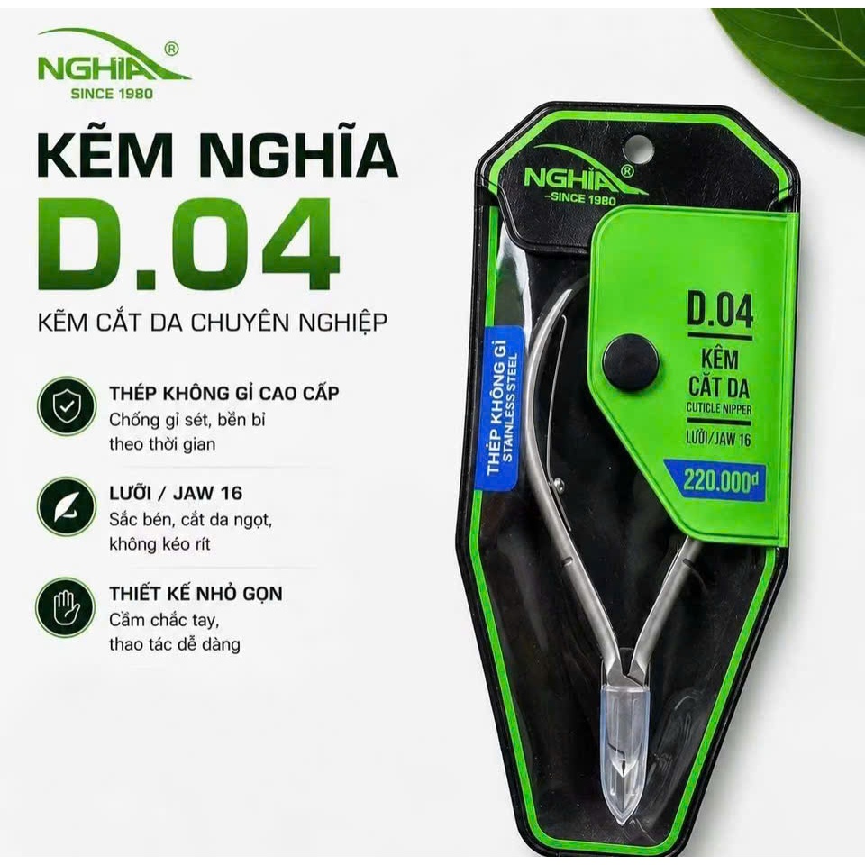 kìm nghĩa nhặt da d04, kềm nghĩa cắt da d04, kềm nghĩa d04