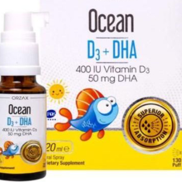 OCEAN D3-DHA Bổ sung Vitamin D3 giúp tăng cường hấp thu canxi, bổ sung DHA tốt cho não,tăng cường th
