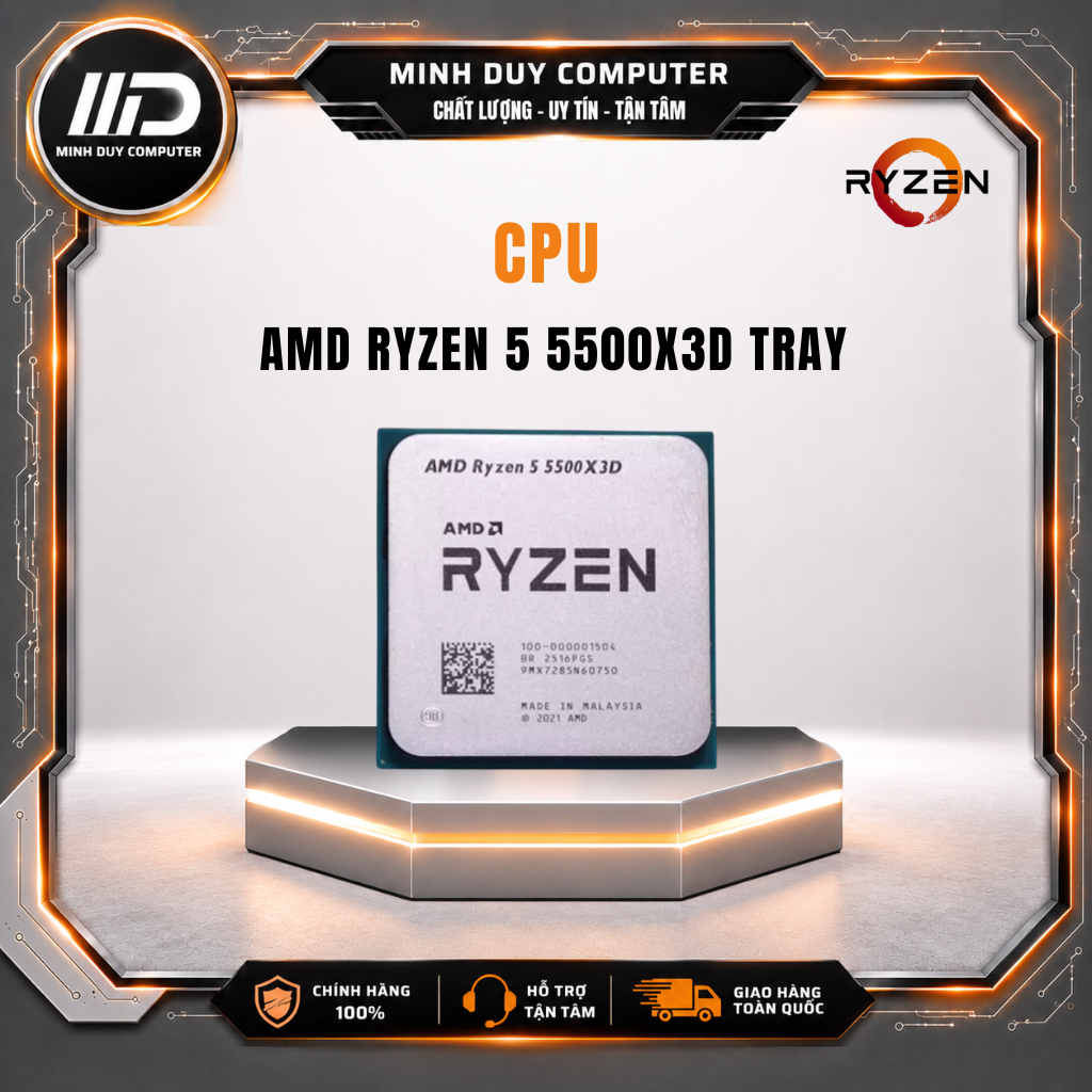 CPU AMD RYZEN 5 5500X3D TRAY - CHÍNH HÃNG - BẢO HÀNH 36 THÁNG