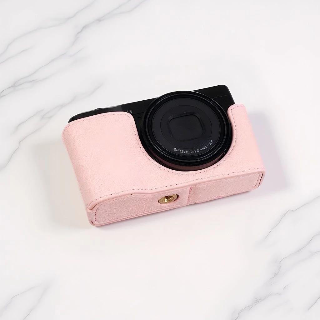 Bao da máy ảnh Ricoh GR3 GR3x vỏ bảo vệ nửa thân retro chống xước thiết kế độc đáo phong cách retro 