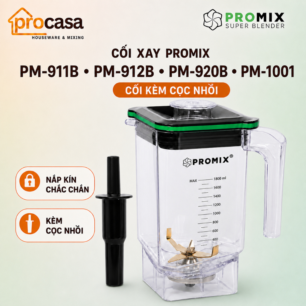 Cối lẻ thay thế cho máy xay Promix PM-911B - 912B - 920B