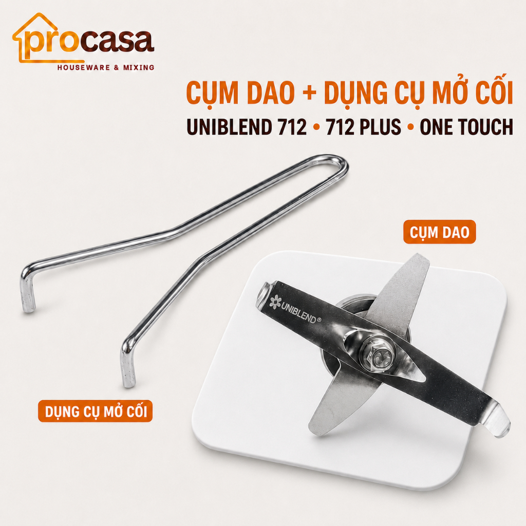 Cụm dao thay thế cho máy xay Uniblend UB-712 - 712 PLUS - One Touch - UB-86