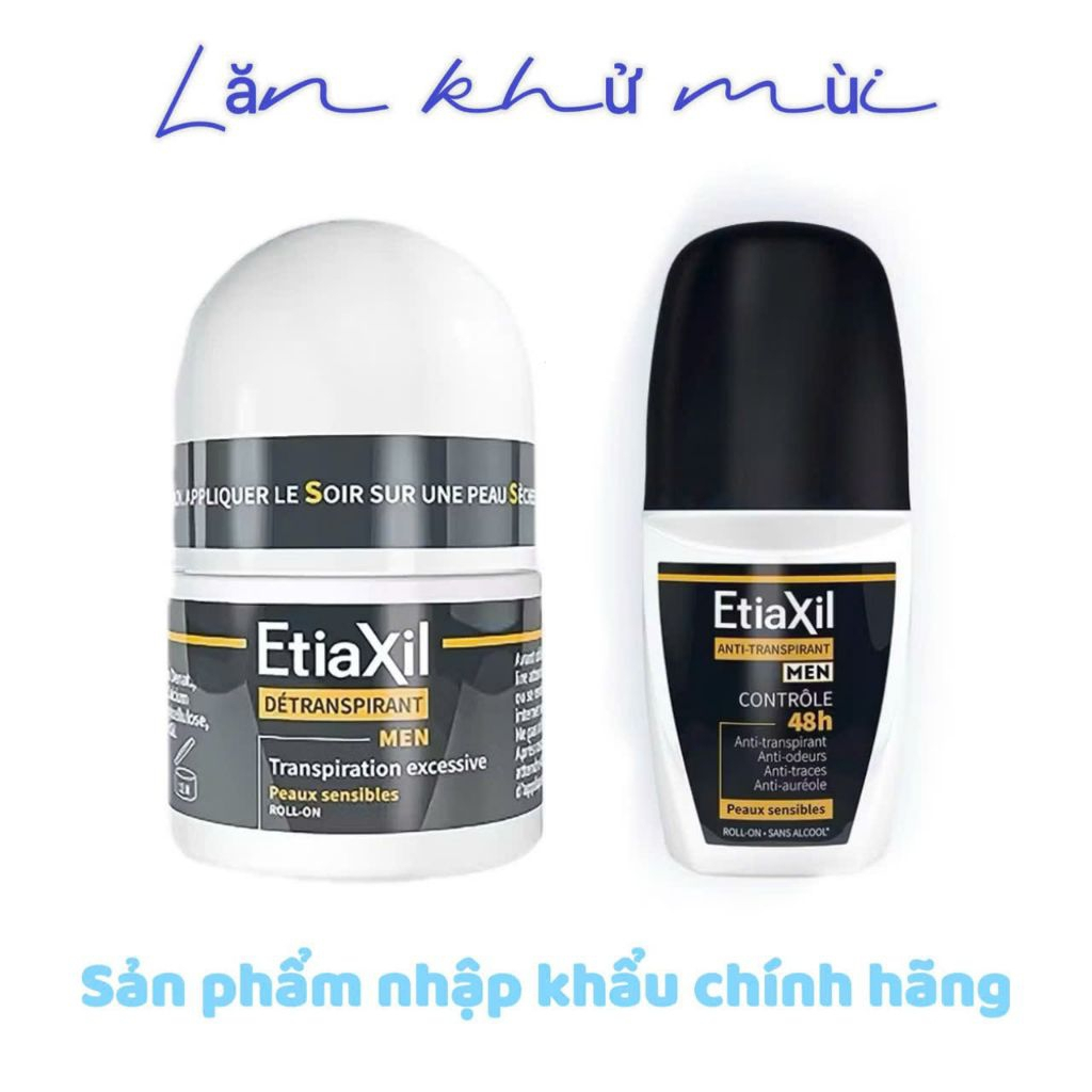 Lăn Khử Mùi Cho Nam Etiaxil Detranspirant Men Peaux Sensibles Roll - On 15ml