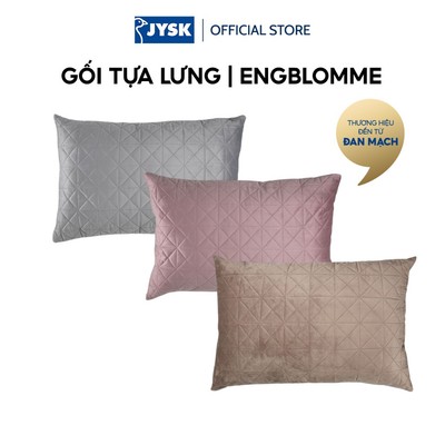 Gối tựa lưng | JYSK Engblomme | polyester| hồng/xám | R60xD90cm