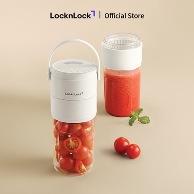 Máy xay sinh tố cầm tay LocknLock Vacuum portable blender EJJ346IVY, dung tích 475ml - Màu ngà