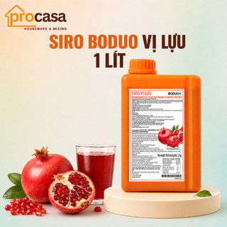 Siro vị lựu Boduo 1 lít (1kg) - Nguyên liệu pha chế chính hãng