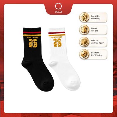 [New] Vớ nam Oscar cổ lửng họa tiết Vancouver 26, chất liệu sợi gỗ sồi cao cấp – Mã 079
