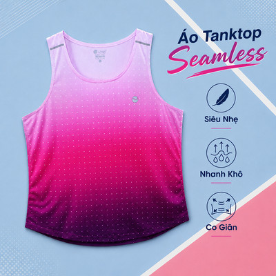 Áo Tanktop Seamless Nữ LM26N03F241 - Siêu Nhẹ, Thoáng Khí, Thoải Mái Vận Động Chạy Bộ, Gym, Pickle Ball