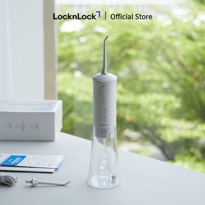 Máy tăm nước LocknLock Oral irrigator 300ml 3 chế độ, sạc dùng 20 ngày ENR164WHT