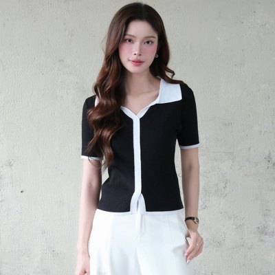 Áo len dệt kim nữ tay ngắn GILLEE mềm mịn thoáng khí dễ chịu FAK094