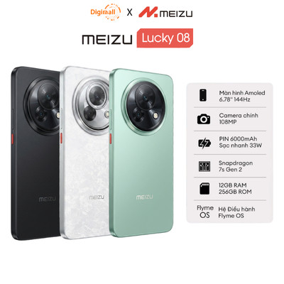 Điện Thoại Meizu Lucky 08 12/256GB Snapdragon 7s Gen 2 Màn Hình LTPO Amoled 6.78" 144Hz Pin 6000mAh