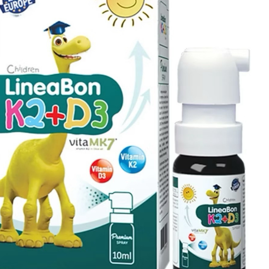 LineaBon K2+D3 Dạng Xịt ( Màu  Xanh 10 ml) bổ sung  D3,K2 giúp bé ngủ ngon,mau lớn,chắc khỏe xương,t