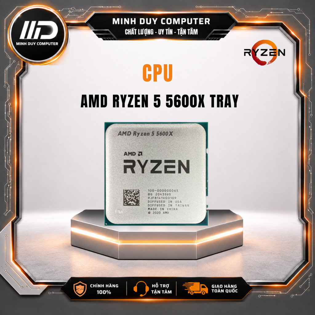 CPU AMD RYZEN 5 5600X TRAY - CHÍNH HÃNG - BẢO HÀNH 36 THÁNG