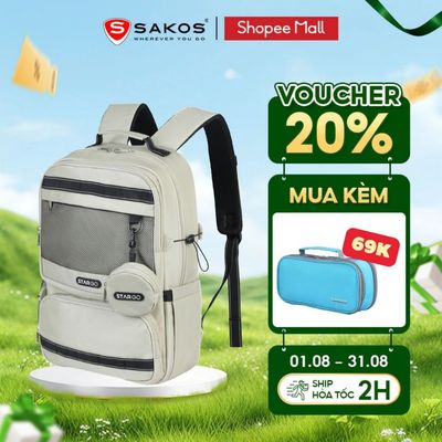 Balo Laptop STARGO NERIO 15.6 Inch Gọn Nhẹ Nhiều Ngăn Tiện Lợi Thiết Kế Hiện Đại Form Dáng Vuông Vức