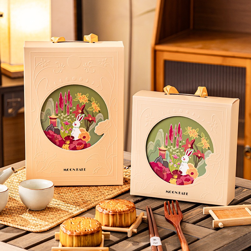 Trung Thu 2026 🎑 Set 5 Hộp Bánh Trung Thu Cao Cấp Đựng Bánh 50-80G - Hộp 4 Bánh, 6 Bánh Sang Trọng