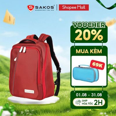 Balo Laptop Du Lịch Cao Cấp SAKOS ZEN 14 Inch Nhẹ Gọn Bền Bỉ Chất Liệu Polyester Trượt Nước