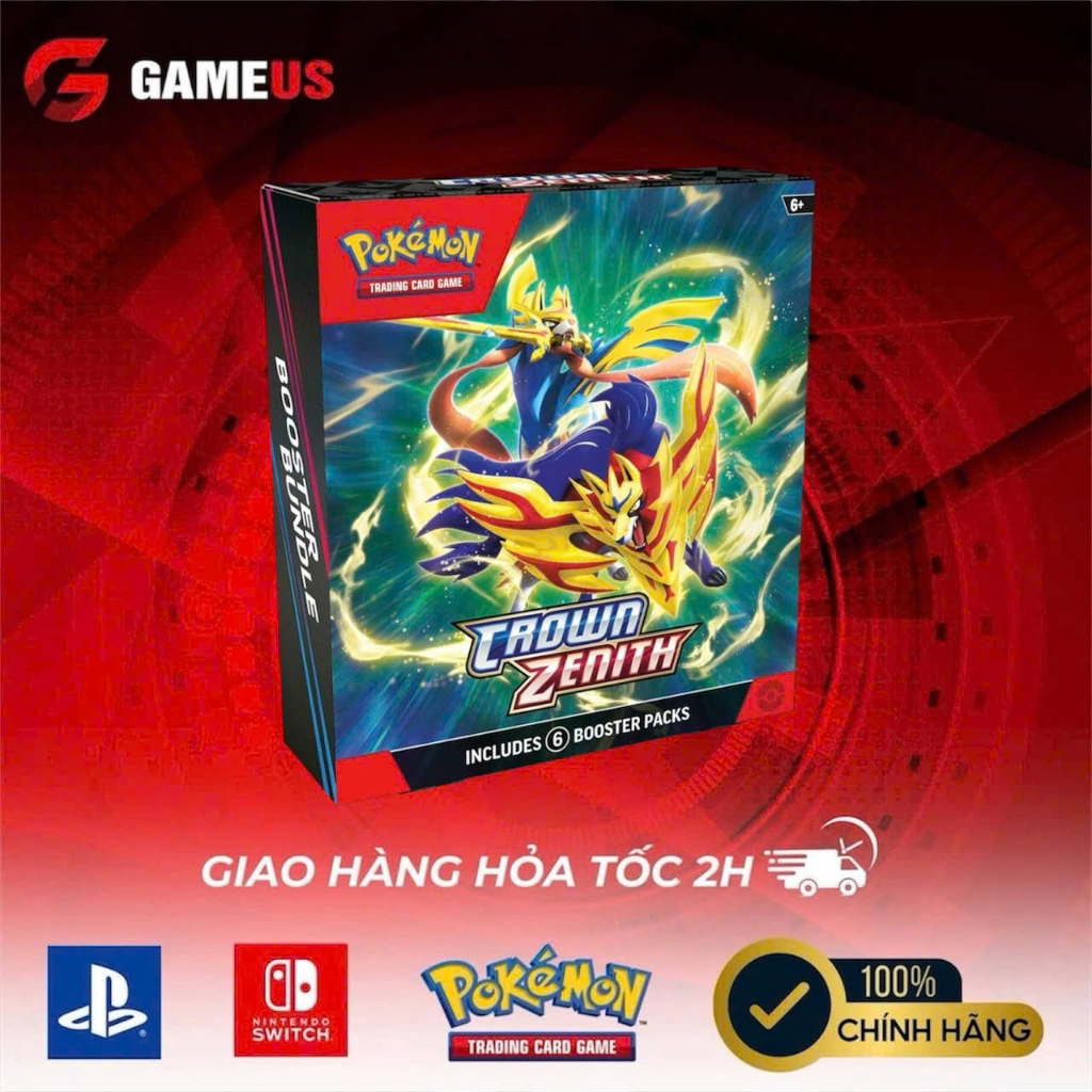 [Chính Hãng] Pokemon TCG Booster Bundle : Sword & Shield Crown Zenith