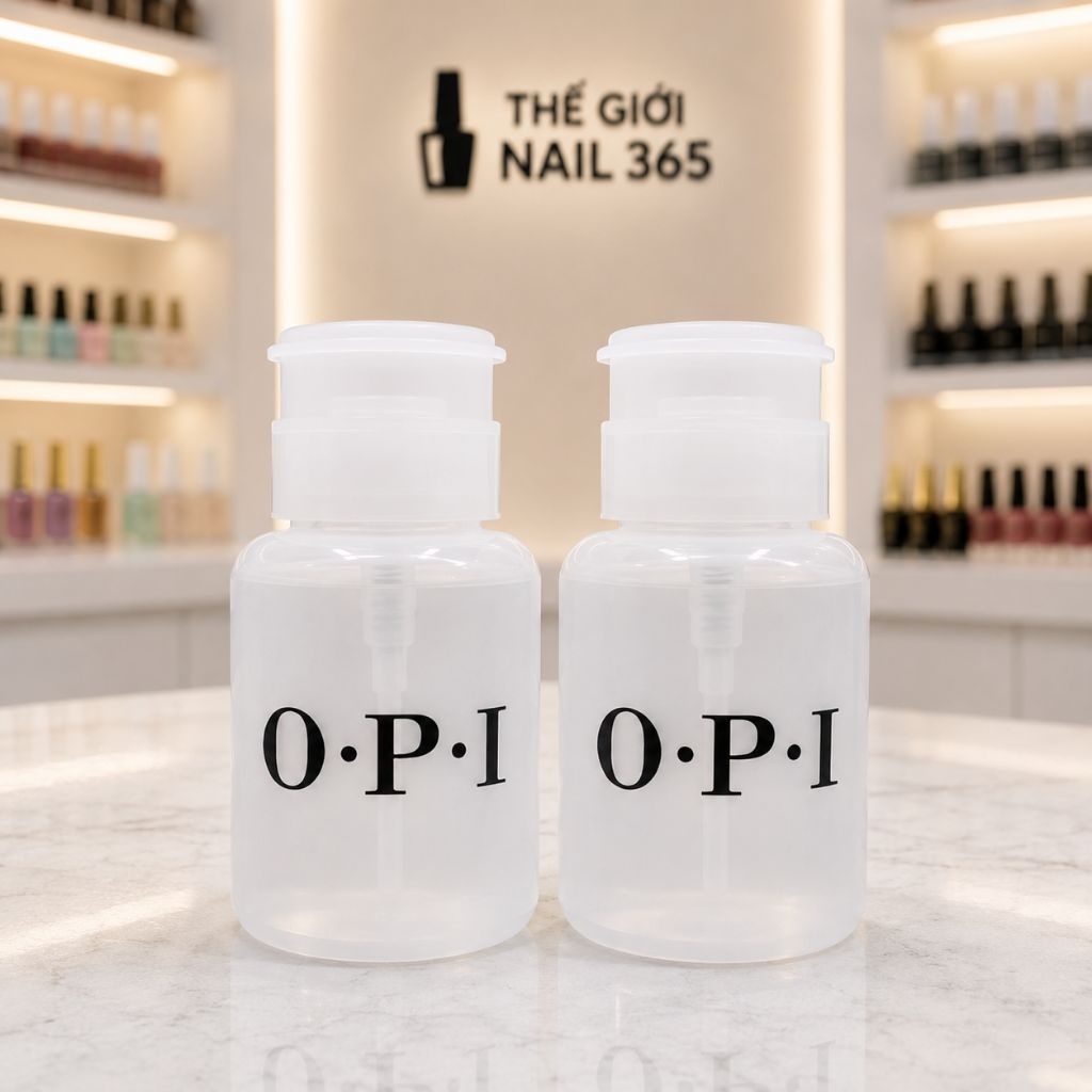 Bình nhấn OPI, lọ đựng dung dịch acetone - cồn trong suốt - Thế Giới Nail 365